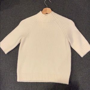 Theory wool silk beige white warm sweater